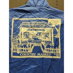 Vintage Nylon Ebert Enterprises Small Blue windbreaker country market full zip
